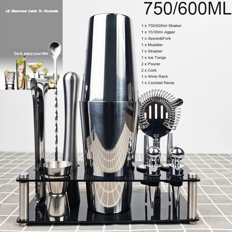 Boston Cocktail Shaker cocktail shaker 1-12 Piece Set Of Botique-Bartender Set For Professional Bartenders And Family Bars