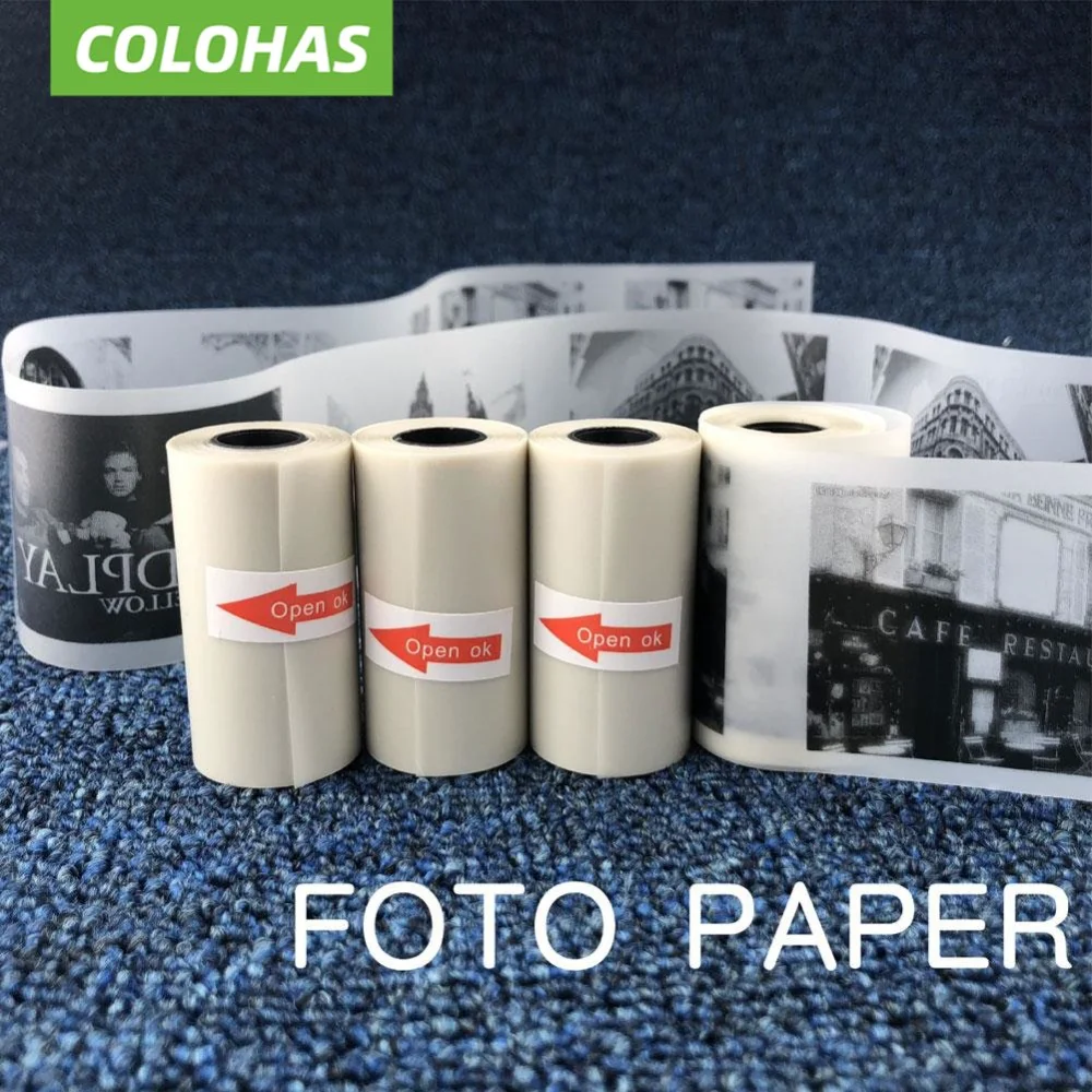 Thermal Printing Paper 57x30mm Semi-Transparent Thermal Printing Roll Paper for Paperang Photo Printer