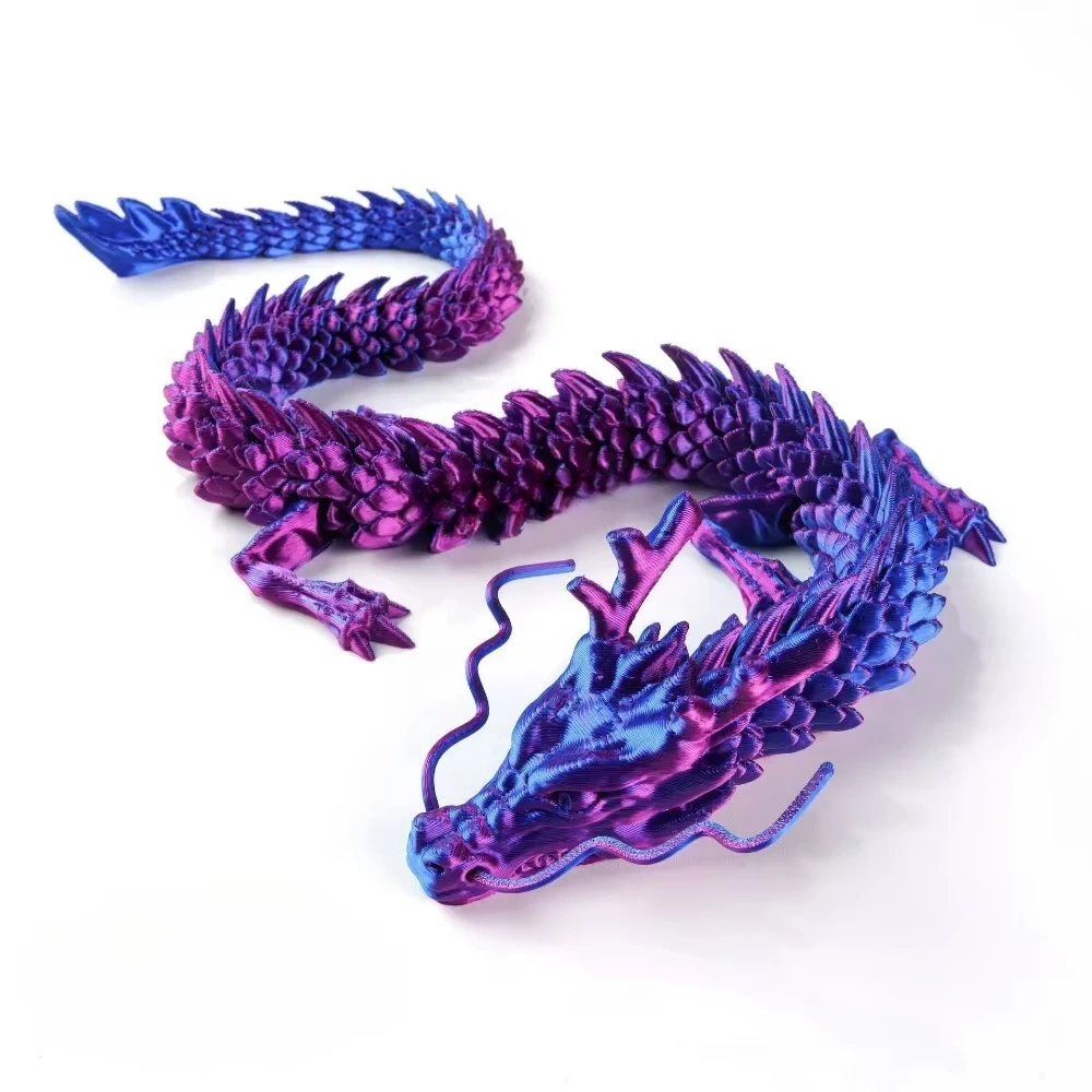 Dragon Ornament 22/30/45cm Luminous 3D Printed Dragon Glow in The Dark Flying Dragon Rotatable Articulated Wing Dragons Home Ornaments