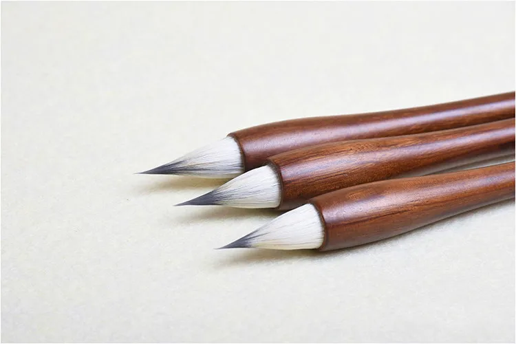 Chinesischer Pinsel aus gemischtem Kaninchenhaar, hochwertiger chinesischer Kalligrafie-Zeichenpinsel für Erwachsene, Kurzhaar-Kalligrafie-Schreibpinsel für Anfänger – Detail 9