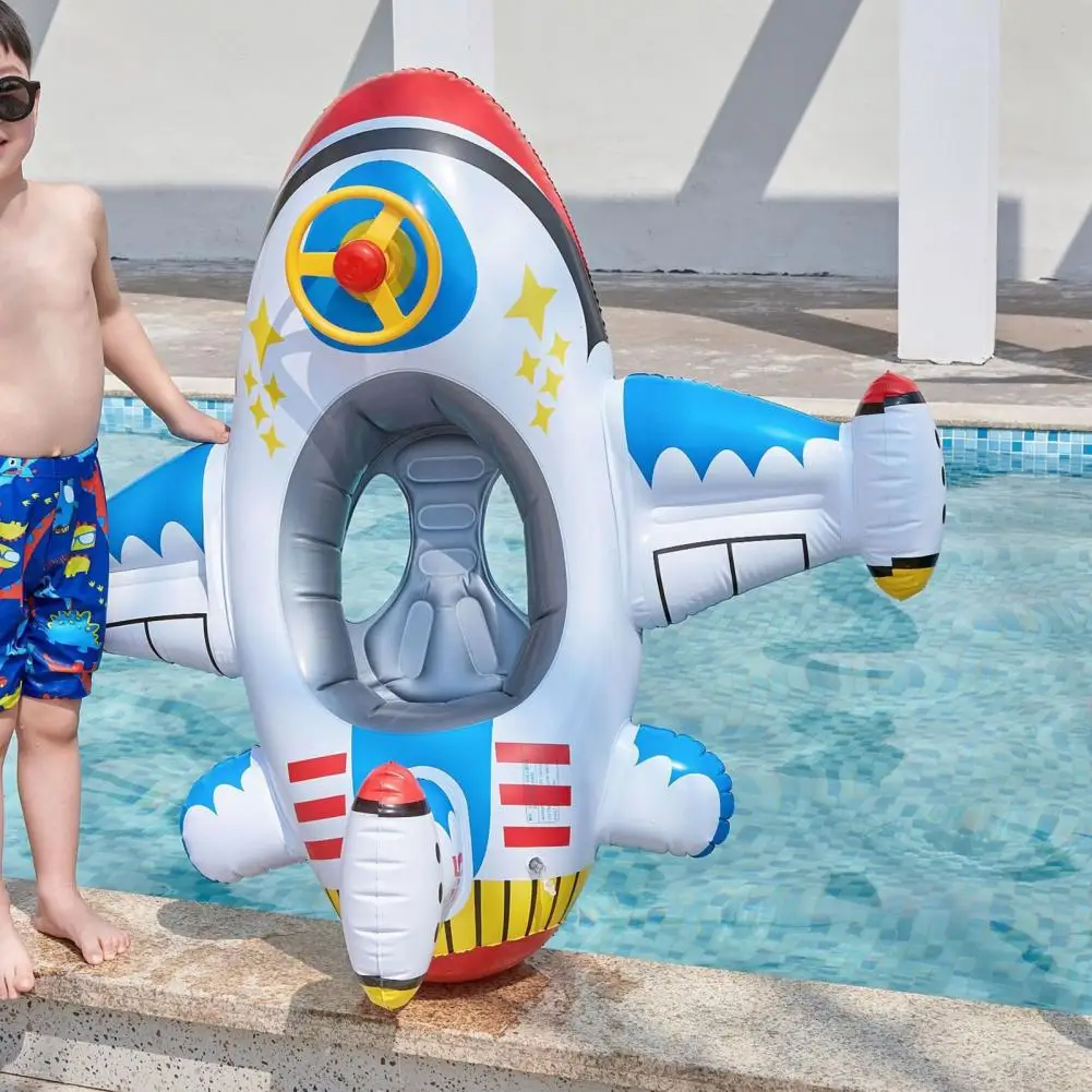 

Полезное плавательное кольцо, надувной круг, мягкий самолет, Надувное детское сиденье с рулевым колесом, водные развлечения
