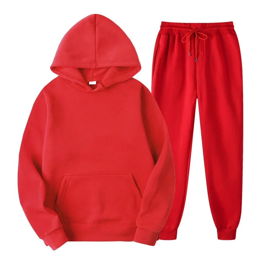 2021 Autumn And Winter Fashion Brand Men Tracksuit New Men's Hoodies + Sweatpants Two Piece Suit Hooded Casual Sets Male Clothes