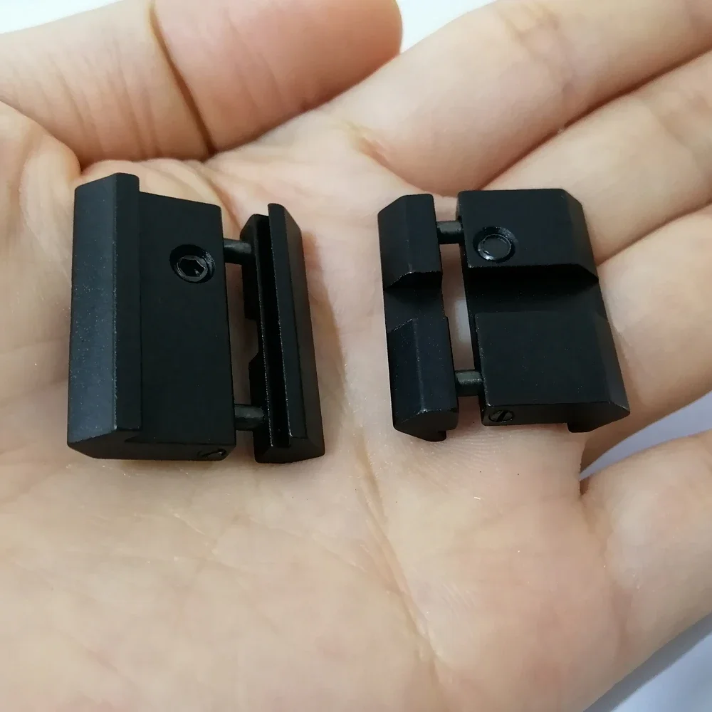 Scope Mount Adapter Rail Adapter Threaded Adapter Aluminum Alloy Lightweight Portable 11mm to 20mm Snap-in Adaptor Dovetail Picatinny Weaver Adapter 2pcs For Scope Mount