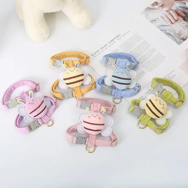 Escape Proof Cat Harness and Leash Set Adjustable Mesh Dog Harness Vest Puppy Pet Walking Lead Leash Small Dogs Cats Kitten 5