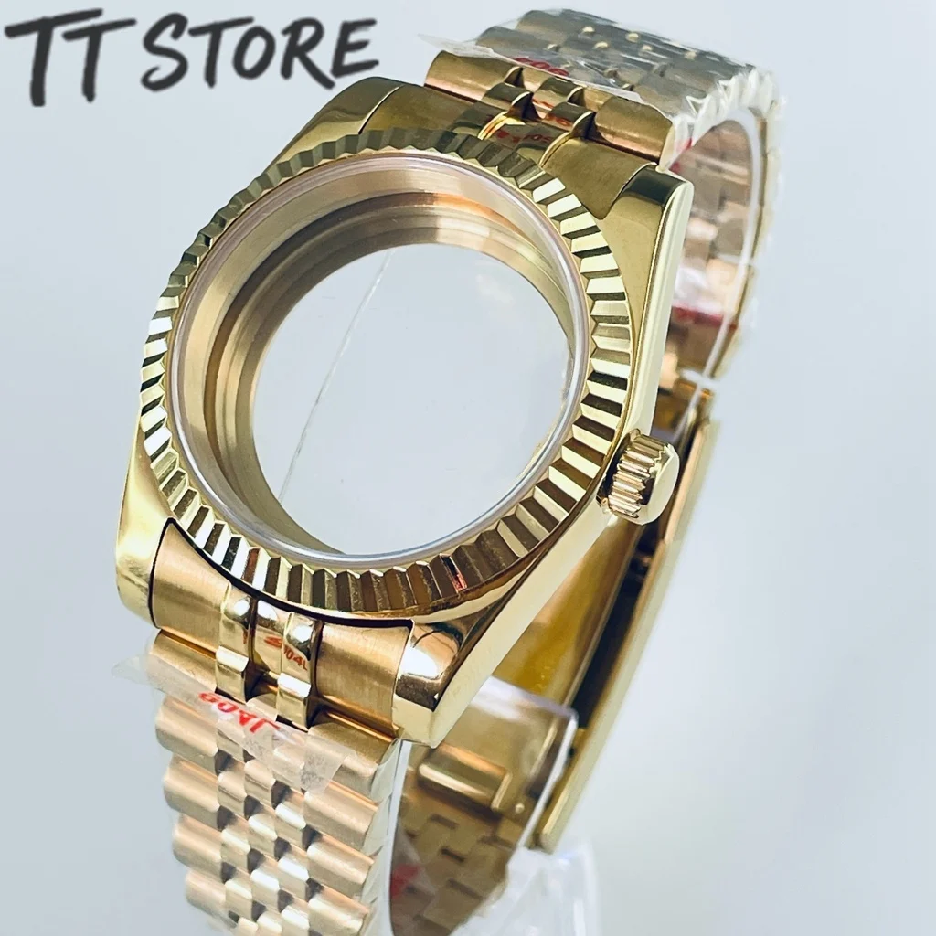 Gold Rose Watch Case with Top Waterproof Sapphire Crystal
