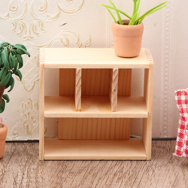 

1/12 Dollhouse Storage Cabinet Bookcase Dollhouse Miniature Furniture Decoration Dolls House Living Room Accessories