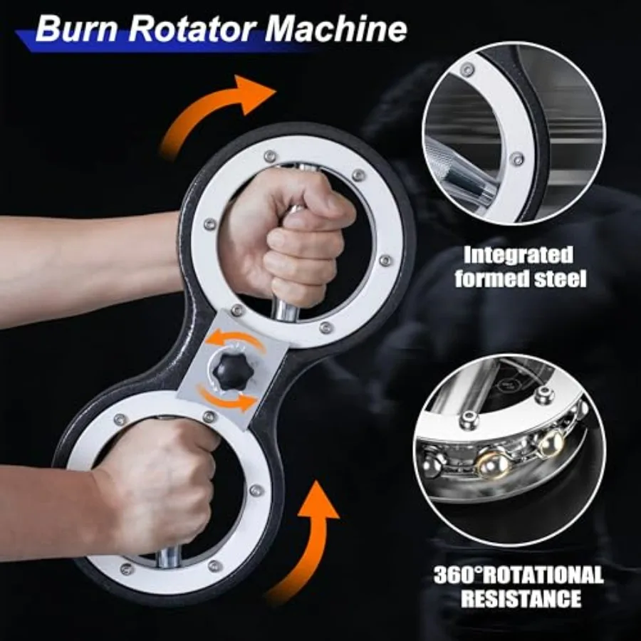 Rotator Machine Arm Workout with Wrist Gloves,12 Pounds Rotator Burn Machine for Men and Women,Arm Exercise Equipment with Adjus