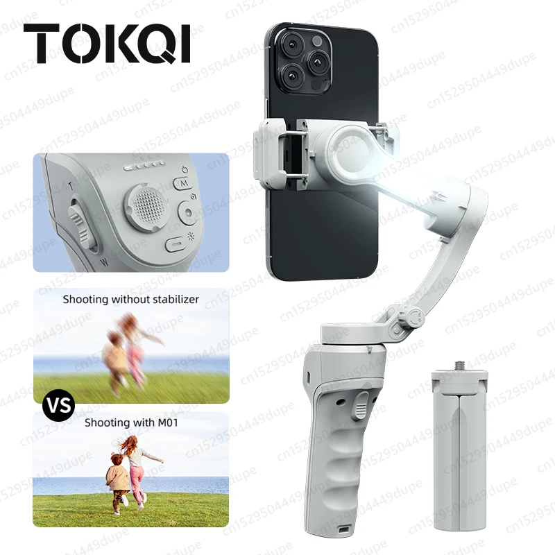 TOKQI M01 Handheld 3-Axis Gimbal Phone Holder Anti Shake