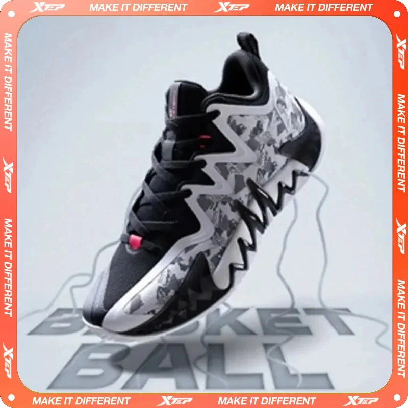 Xtep Basketball Shoes For Men  Winter Sports Shoes Comfortable Breathable Soft Cushion Universal Sneakers 876419120004