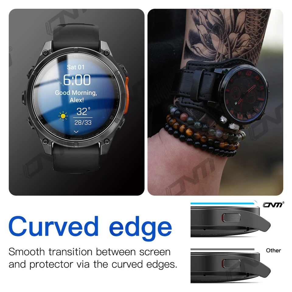 Savvies 18 Pezzi Pellicola Protettiva Per Garmin Fenix 5X Plus (51 Mm) Protezione Schermo Trasparente - View #4