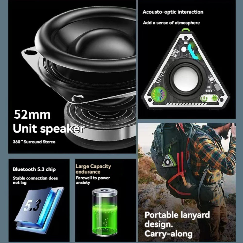Bluetooth Speaker Subwoofer HiFi Surround Sound Outdoor Home Portable Wireless Bluetooth Speaker Music Player 696 Cool Mecha
