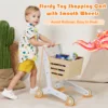 Costway Grocery Store Playset Pretend Play Supermarket Shopping Set with Cart 6