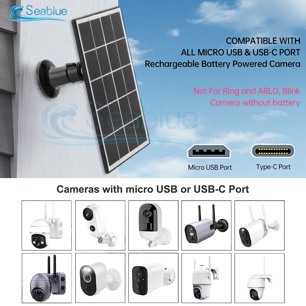 Outdoor Multifunctional Waterproof Solar Charging Panel Portable 5V 8W USB/DC Output Device Camping Tool High Power Output