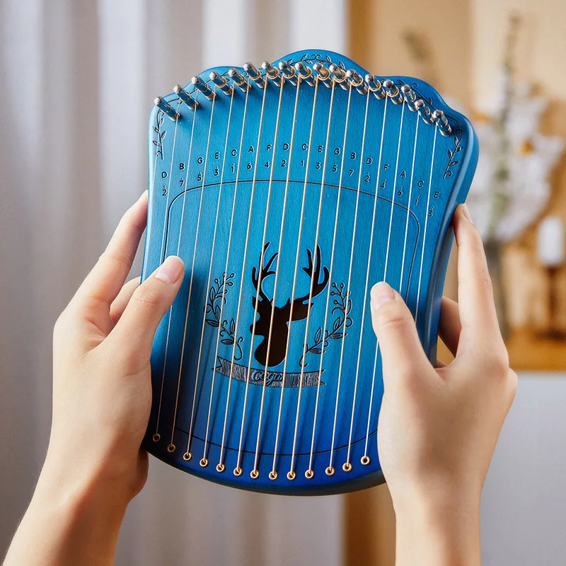 

Montessori Educational Toy Cega 17 String Lyre Harp Portable Mini Wooden Creative Finger Lyre Musical Instrument Toy for Child