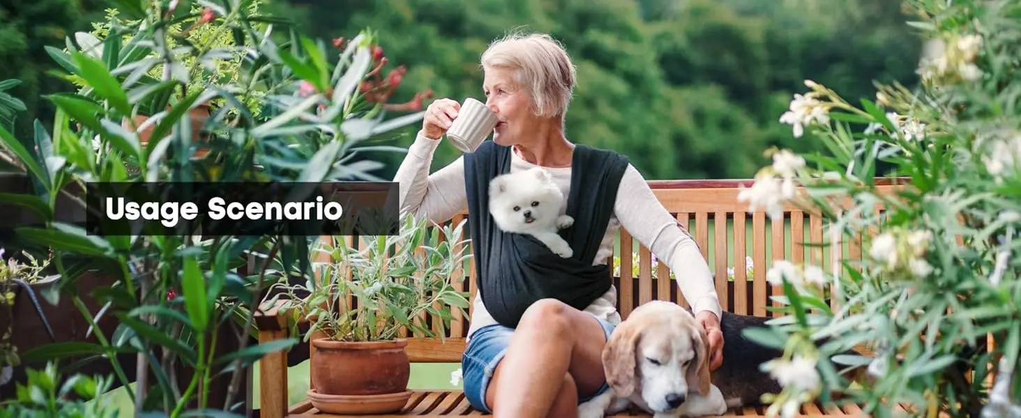 AnccoPlus dog carrier sling, dog sling carrier, dog carriers for small dogs, cat sling, dog sling