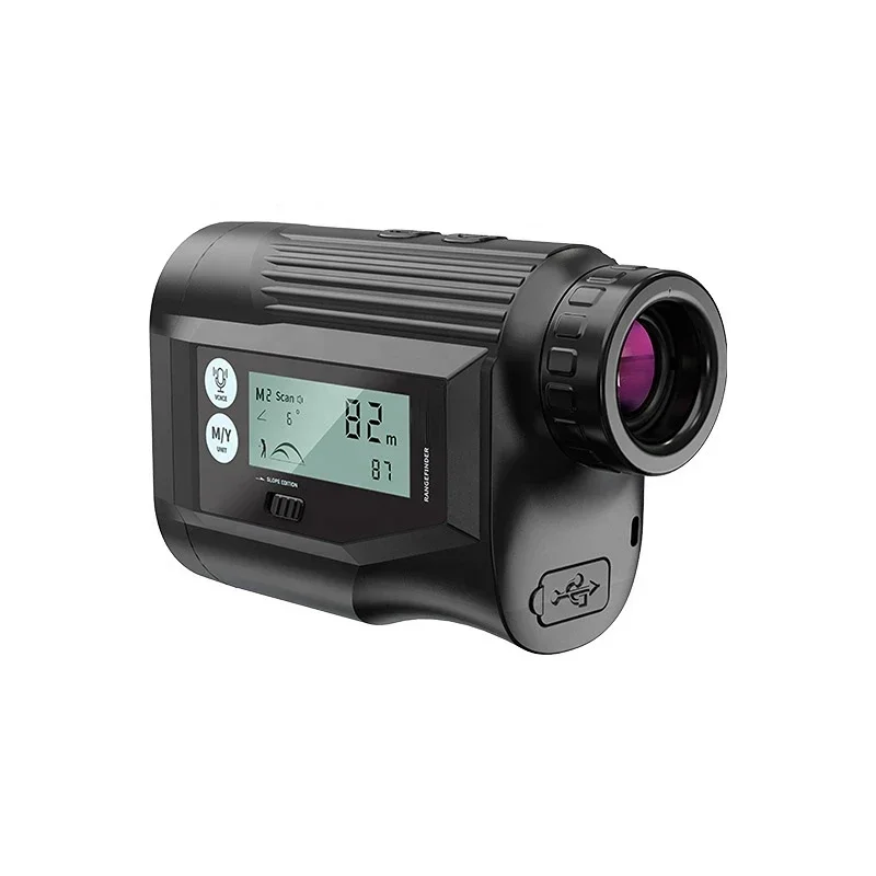 800m OEM black color lcd display watch laser golf range finder custom rangefinder with slope speaker