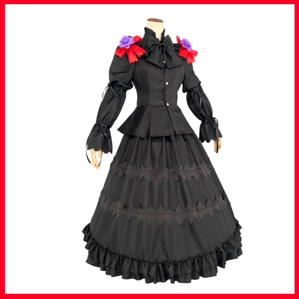 Date A Live: Tokisaki Kurumi (Nightmare Form) | Gothic Dress Cosplay Costume Set 27 Date A Live Tokisaki Kurumi Gothic Dress Cosplay Costume