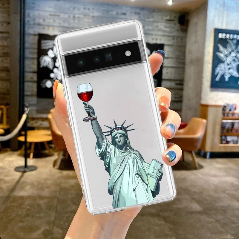 Artistic David & Mona Lisa Clear Phone Case - Soft TPU Cover