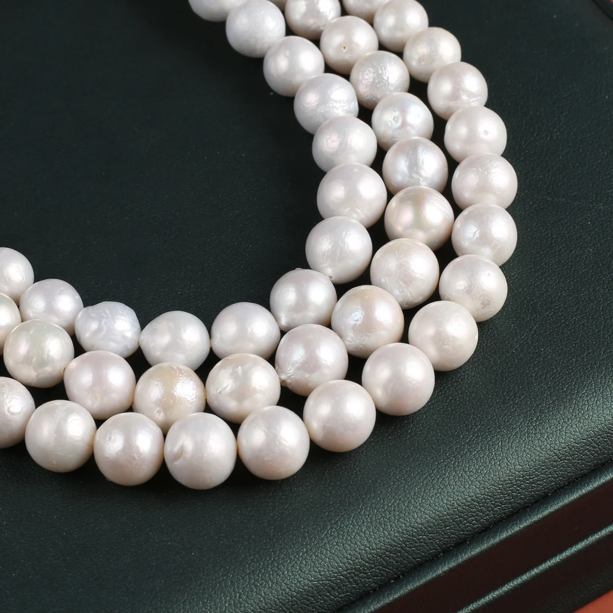 Natural Freshwater Pearls Round Baroque Beads 10-11mm Jewelry Making DIY Necklace Bracelet Accessories Gift 36CM