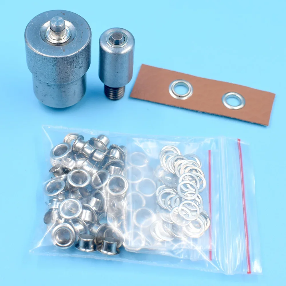 Multiple size 3.5mm/4mm/5mm/6mm/8mm/10mm optional 100sets grommet eyelets washer Kit with mold DIY Apparel craft eyelet grommet ring eyelet grommet ring kit grommet eyelet kit