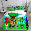 New 3d Print Game Sprunki Bedding Sets Bed Cover Comforter Duvet Cover Pillow Case 2-3 Pieces Sets Kids Adult Bedroom Decoration 4