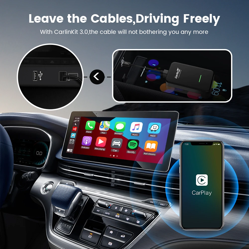 Carlinkit  CarPlay   ĳ ATS-L CT5 CT6 XT4 XT5 XTS XT6 Escalade Ʈ ڽ Ƽ̵ IOS