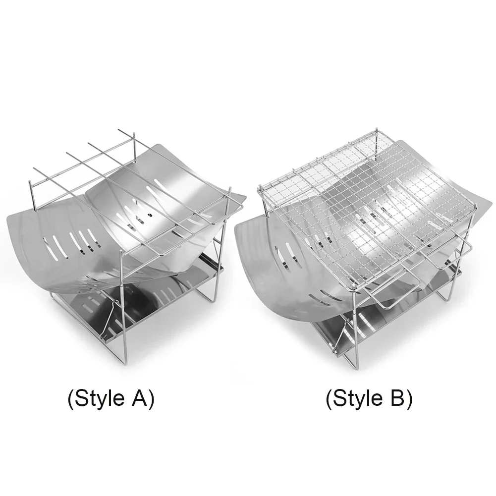 Bonfire Stand Portable Camping Fire Grill Folding Outdoor Wood Burner Stainless Steel Campfire Stove for Camping Picnic