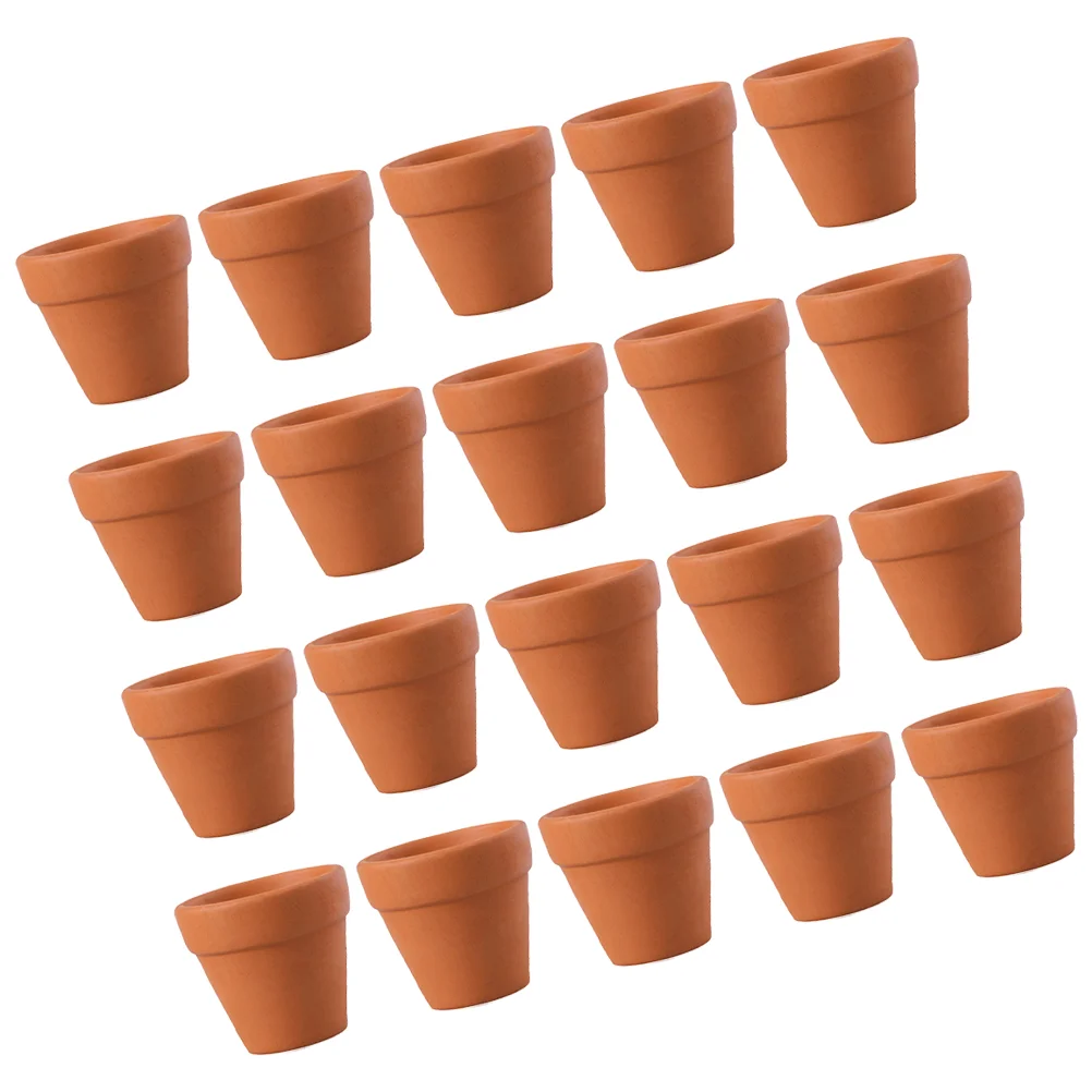 20 Pcs Terracotta Flower Pot Mini Pots Indoor Small Plant Clay for Plants Cactus Office 5
