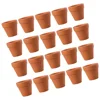 20 Pcs Terracotta Flower Pot Mini Pots Indoor Small Plant Clay for Plants Cactus Office 5