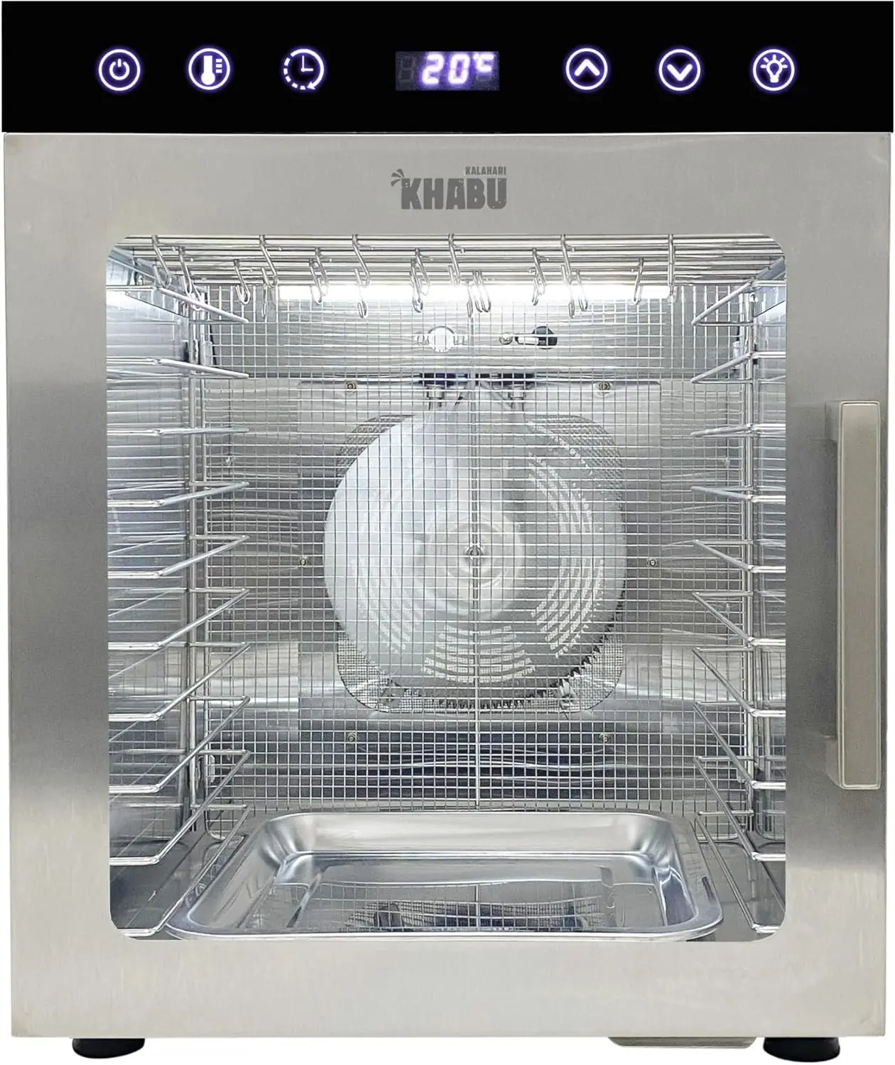 Stainless Steel Biltong Box Food Dehydrator and Drying Cabinet - Large 10 Trays 5 Hanging Rods with 20-90°C Temperature Control 5