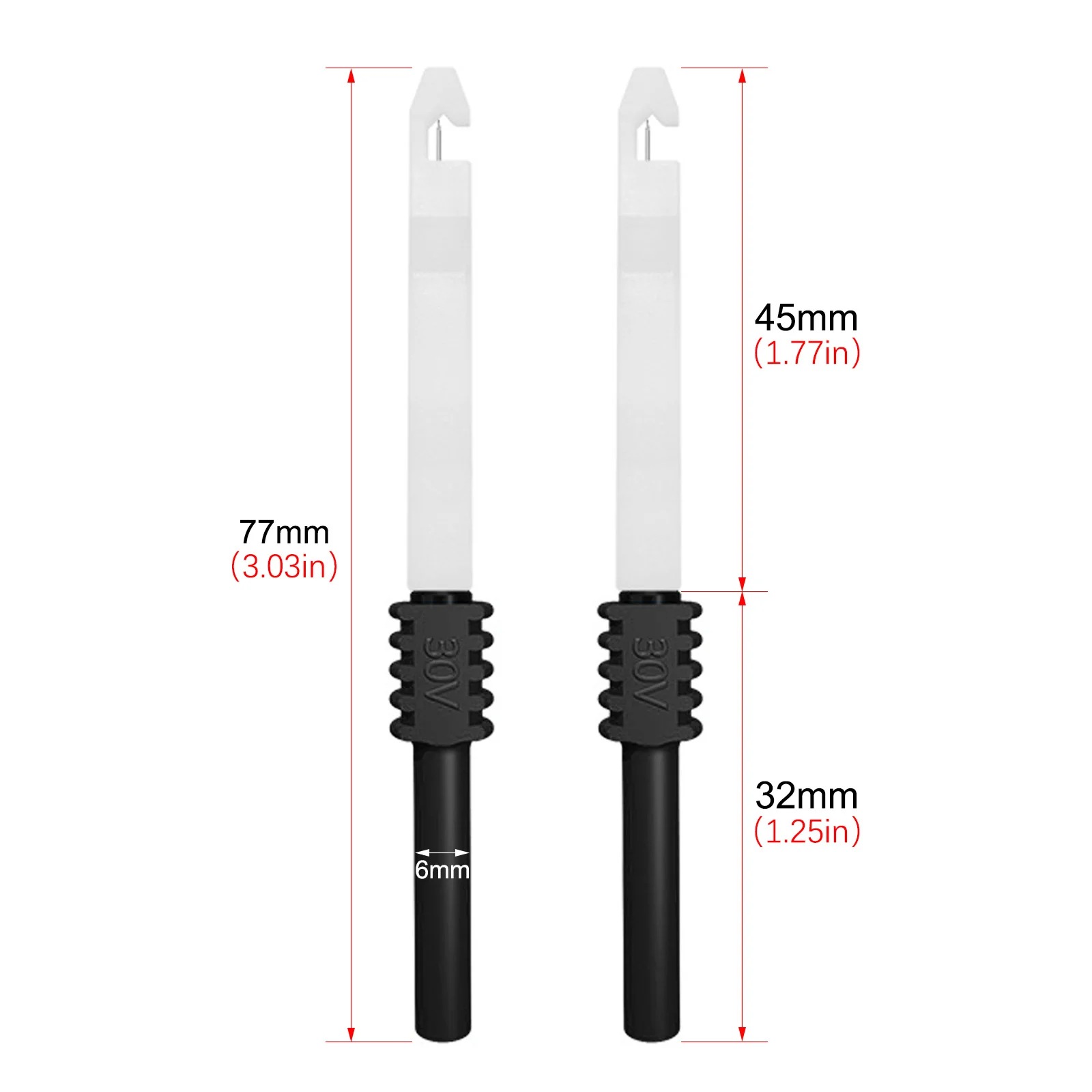 2pcs Car Multi-meter Test Probe Pins Stainless Steel Insulation Wire Piercing Needle Tip for Socket Plug