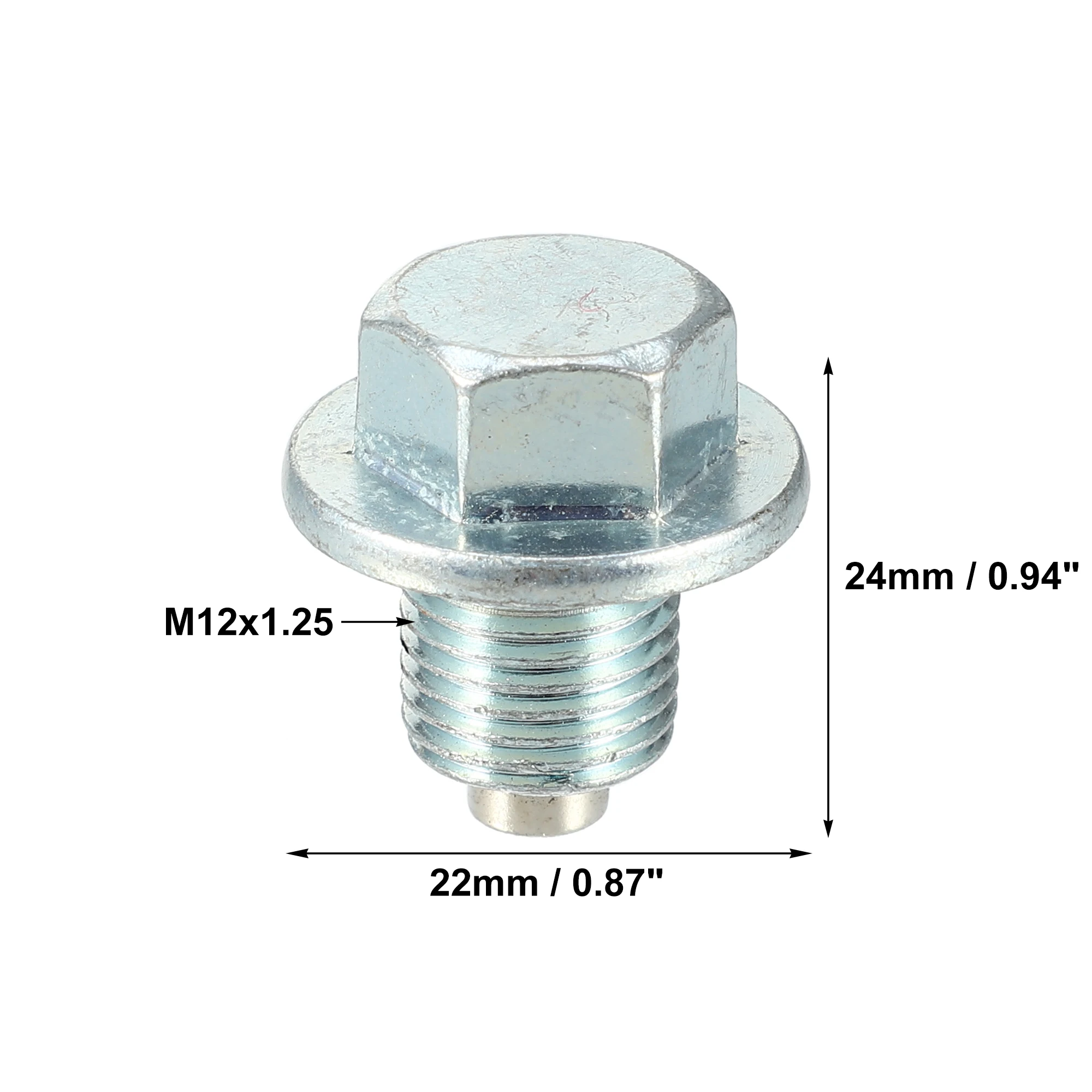 UXCELL Auto Engine Oil Drain Plug with Washer 1 Set M12x1.25 Screw 90341-12012 for Toyota RAV4 2001-2013 Steel