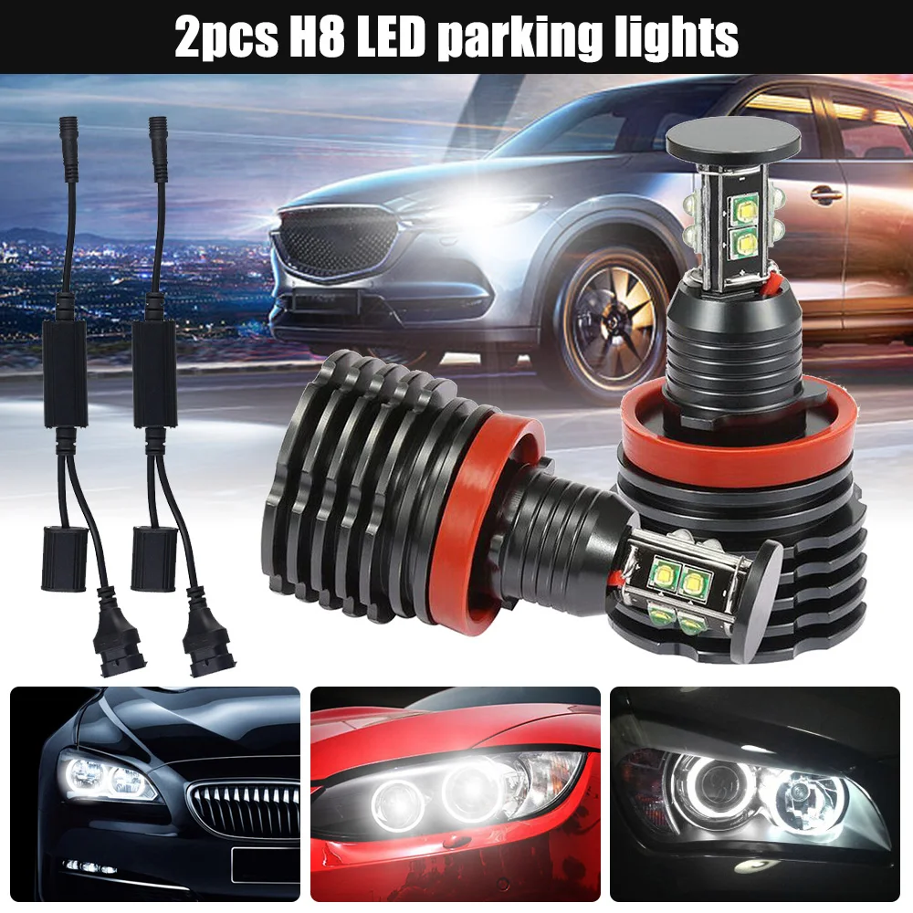 

2×120W H8 LED Angel Eyes Rings Parking Light For E60/61/71/70/82 LCI E90/91/93