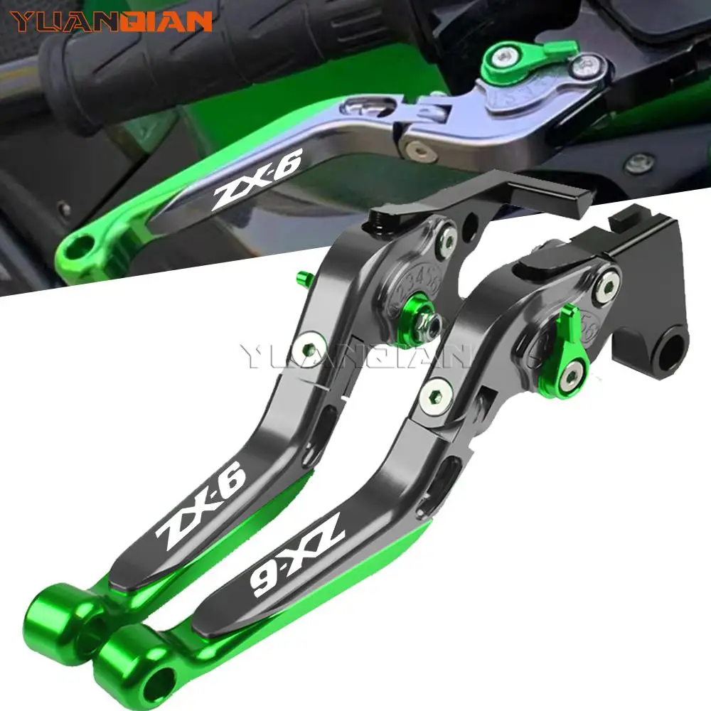 

For kwasaki ZX-6 ZX6 1990- 1999 1998 1997 1996 1995 Motorcycle Extendable Folding Adjustable Brake Clutch Levers Handlebar grips