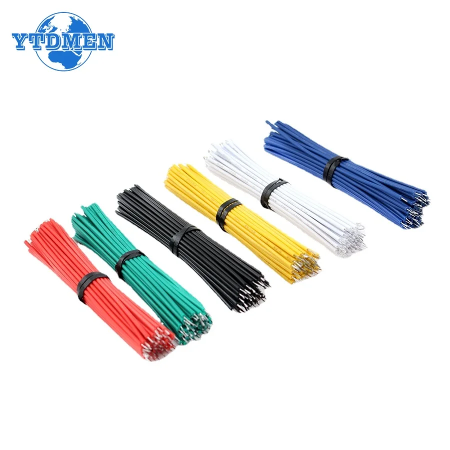 24AWG Tin-Plated Breadboard PCB Solder Cable 120PCS 24AWG 8cm Fly Jumper Wire Tin Conductor Wires Diy Electronic Connector Wire solder cable