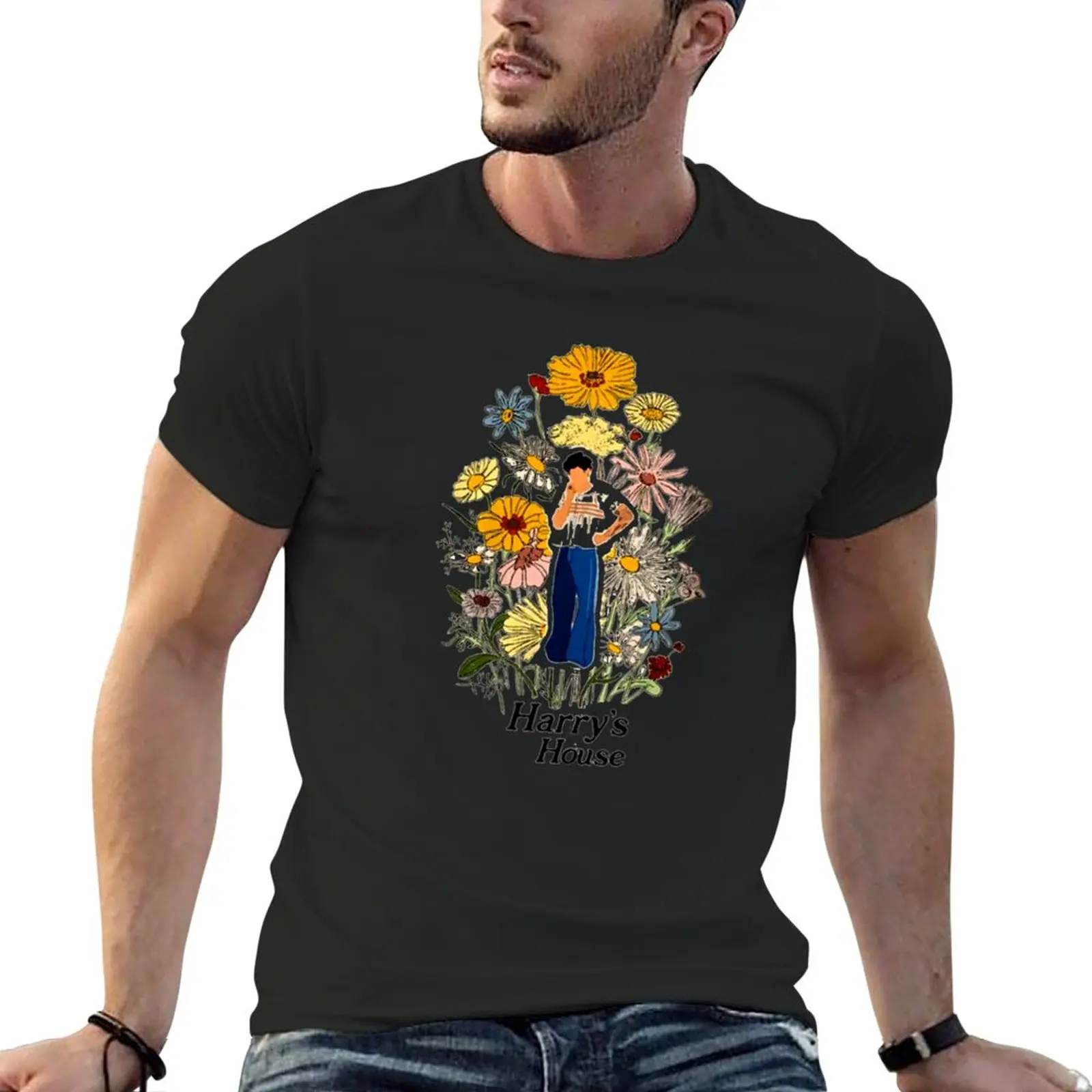 New Harry_s floral concept T-Shirt animal print shirt for boys sports fan t-shirts graphics t shirt funny t shirts for men new stray cats t shirt tees boys t shirts funny t shirts heavy weight t shirts for men