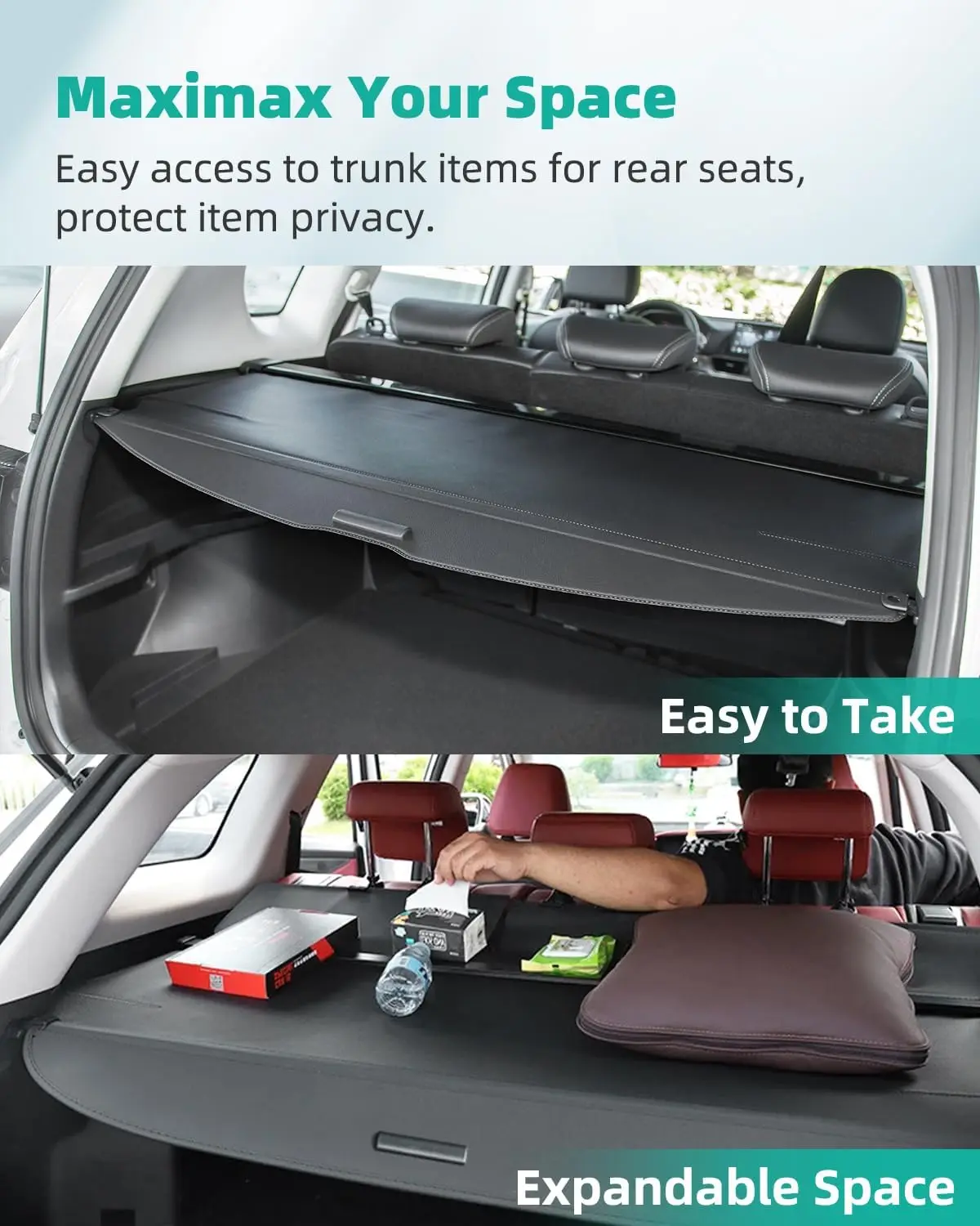 2014-2018 Subaru Forester 액세서리 용 카고 커버 그늘 개폐식 후면 트렁크 개폐식 엿보기 방지 보안 Sha
