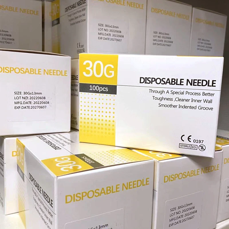 Eyelid Tools 100pcs Painless Small Needle 4/13/25mm 30G * 4mm 30G * 13mm 25mm Syringes Needles