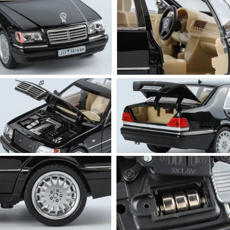 1:24 タイガーヘッドベンツ W140 320SEL 合金車モデルレトロと