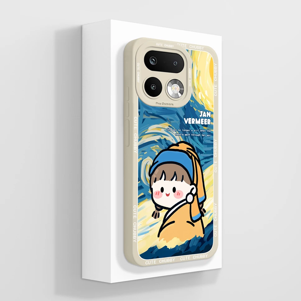 Lovely Cat Pattern Shockproof Full Coverage Liquid Silicone Phone Case