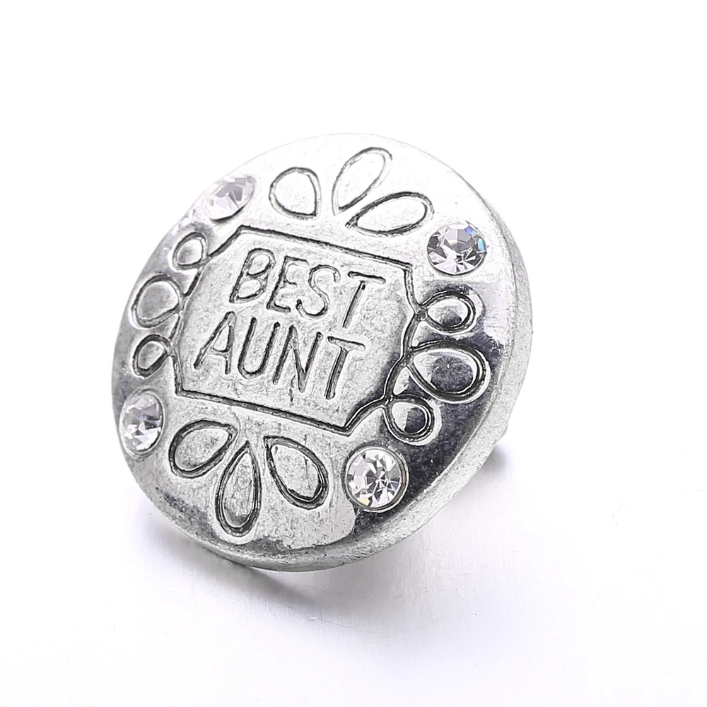 20pcs Vintage Style Snap Button Jewelry DIY Metal 18MM Snap Buttons Fit 18mm Snap Button Bracelet Necklace