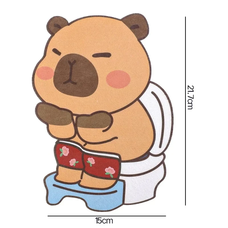 1/10PCS Toilet Deodorant Stickers Cartoon Animal Felt Poster Bathroom Flower Fragrance Odor Removal Sticker Toilet Sink Decor