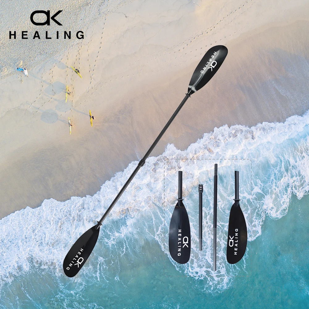 HEALING175210cmAdjustablePaddlesWaterSportsKayakDoubleLocksSupPaddleFiberglass
