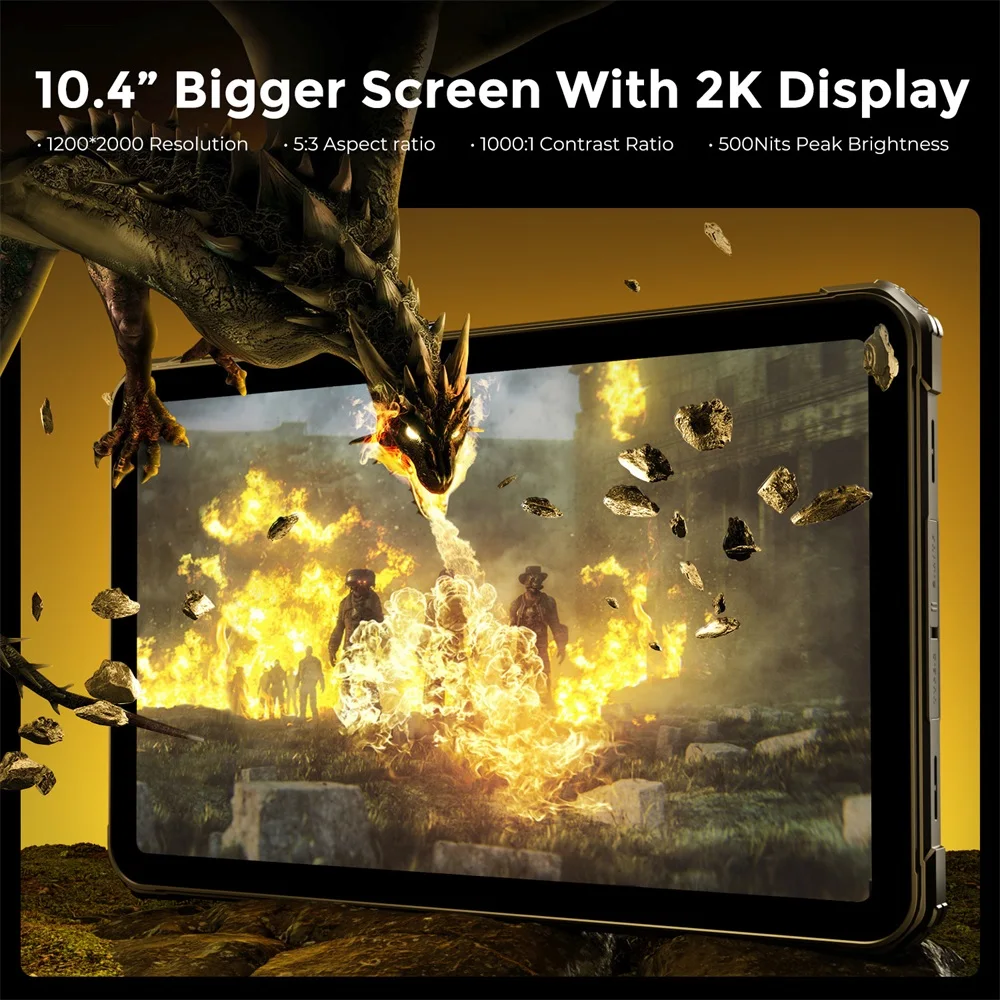 [World premiere]Fossibot DT2 New Original 10.4inch 4G Rugged Tablet 16GB+256GB Android 13 PC Tablets 22000mAh Dual SIM Card Wifi 3