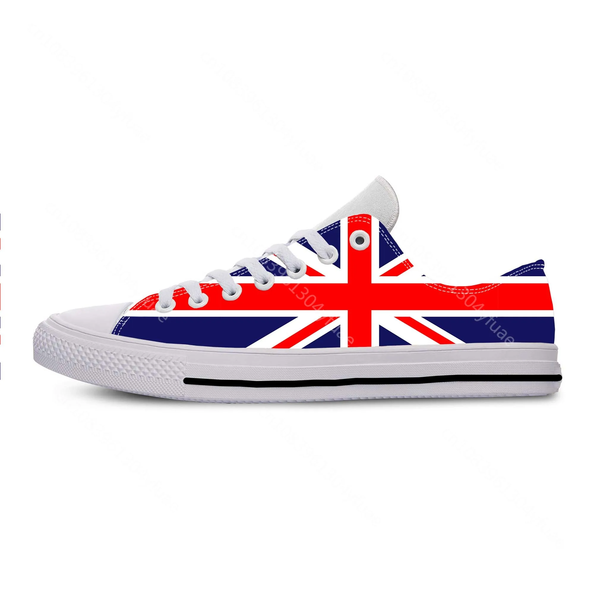 UK England Union Jack British Great Britain Flag Casual Cloth Shoes Low Top Comfortable Breathable 3D Print Men Women Sneakers 5