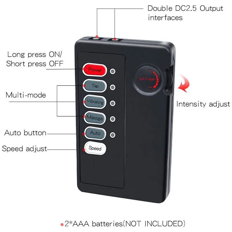 Dual Output Electric Shock Host SM Players Multi-mode Electro Shock Power Box Sex Accessaries for Couples Medical Themed Toys