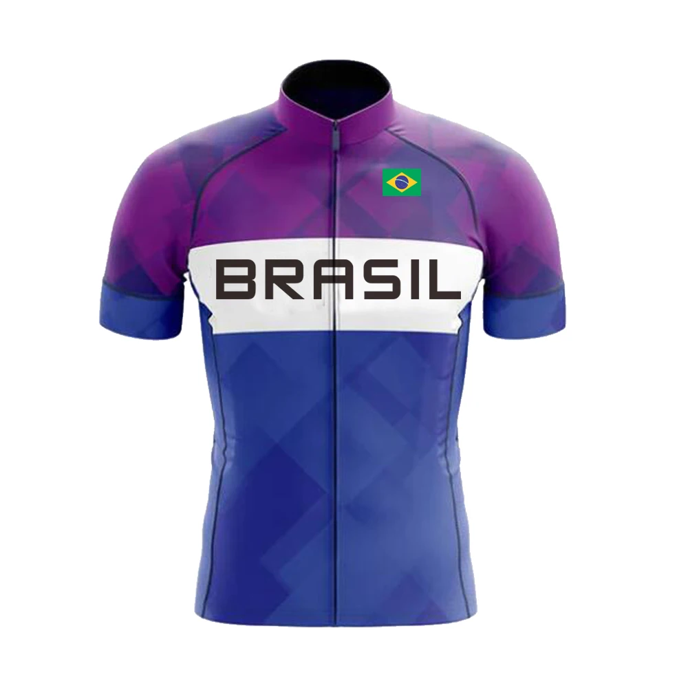 Brasil Men's Cycling Jersey Summer Breathable Male Short Sleeves Bicycle Clothes Cycling Shirt Mountain Bike Cycling Clothing