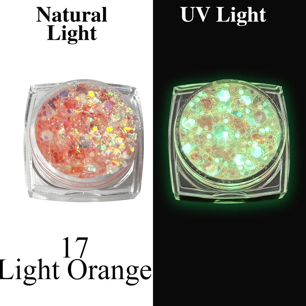 Luminous Glitter Gel - UV Glow Waterproof Makeup