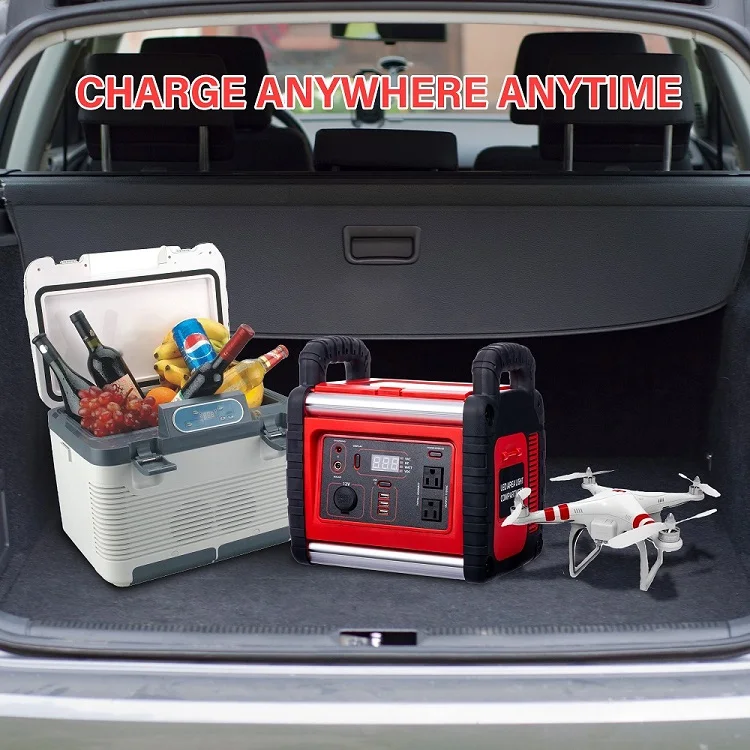 400w 야외 휴대용 납 산성 배터리 태양 발전기 캠핑 자동차 점프 스타터 12v dc 110v 220v ac 보조베터리 역 태양