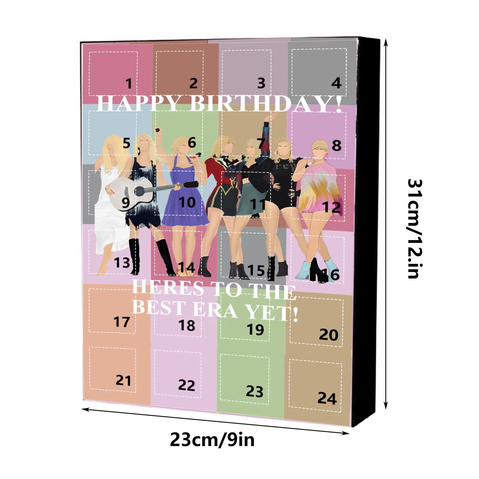 Christmas Advent Calendar Contains 24 Gifts, Christmas Cute Figures Doll Advent Calendar Party Favours